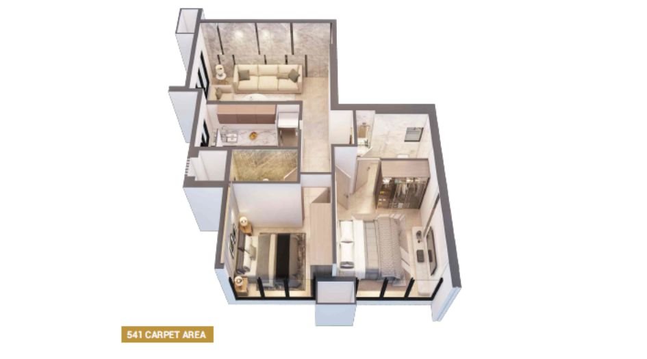 Drushti-Sapphire-Floor-Plan-2 BHK-541 Sqft